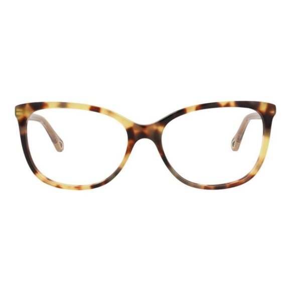 Chloé Womens Square/Rectangle Havana Brown Transparent Fashion Designer Eyewear - Picture 1 of 4